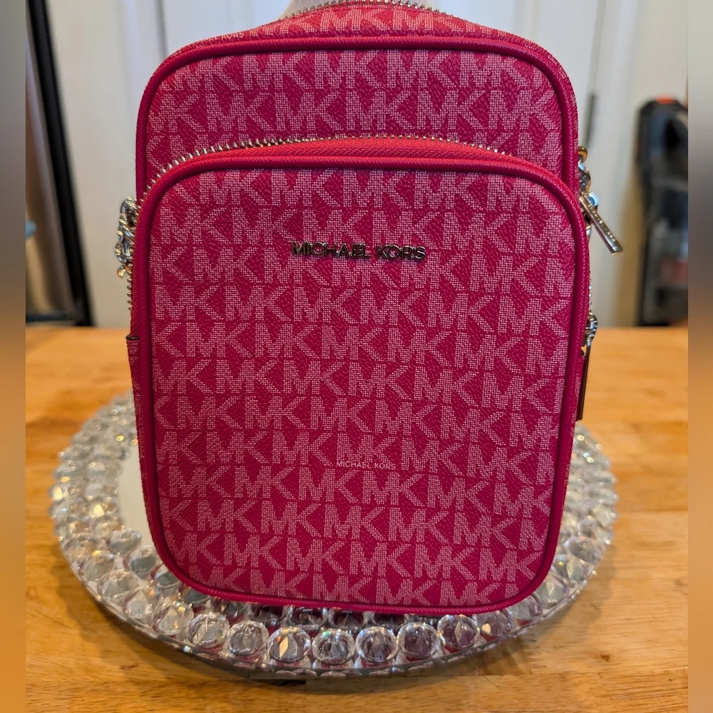 MICHAEL KORS Jet Set Travel Medium Signature Logo Crossbody NWT